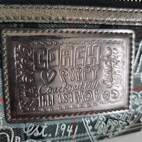 Coach Poppy 1941 Tartan Plaid Wristlet Silver Pewter Graphic Print Academia READ - Picture 4 of 12